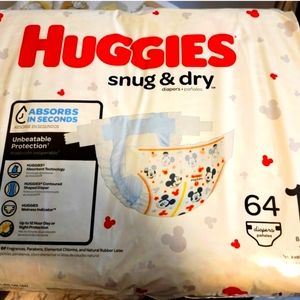 Huggies 64 pack of diapers size 1